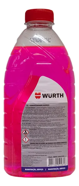 Fluido para Radiador Orgânico Rosa 1L Pronto para Uso Wurth - Imagem 2