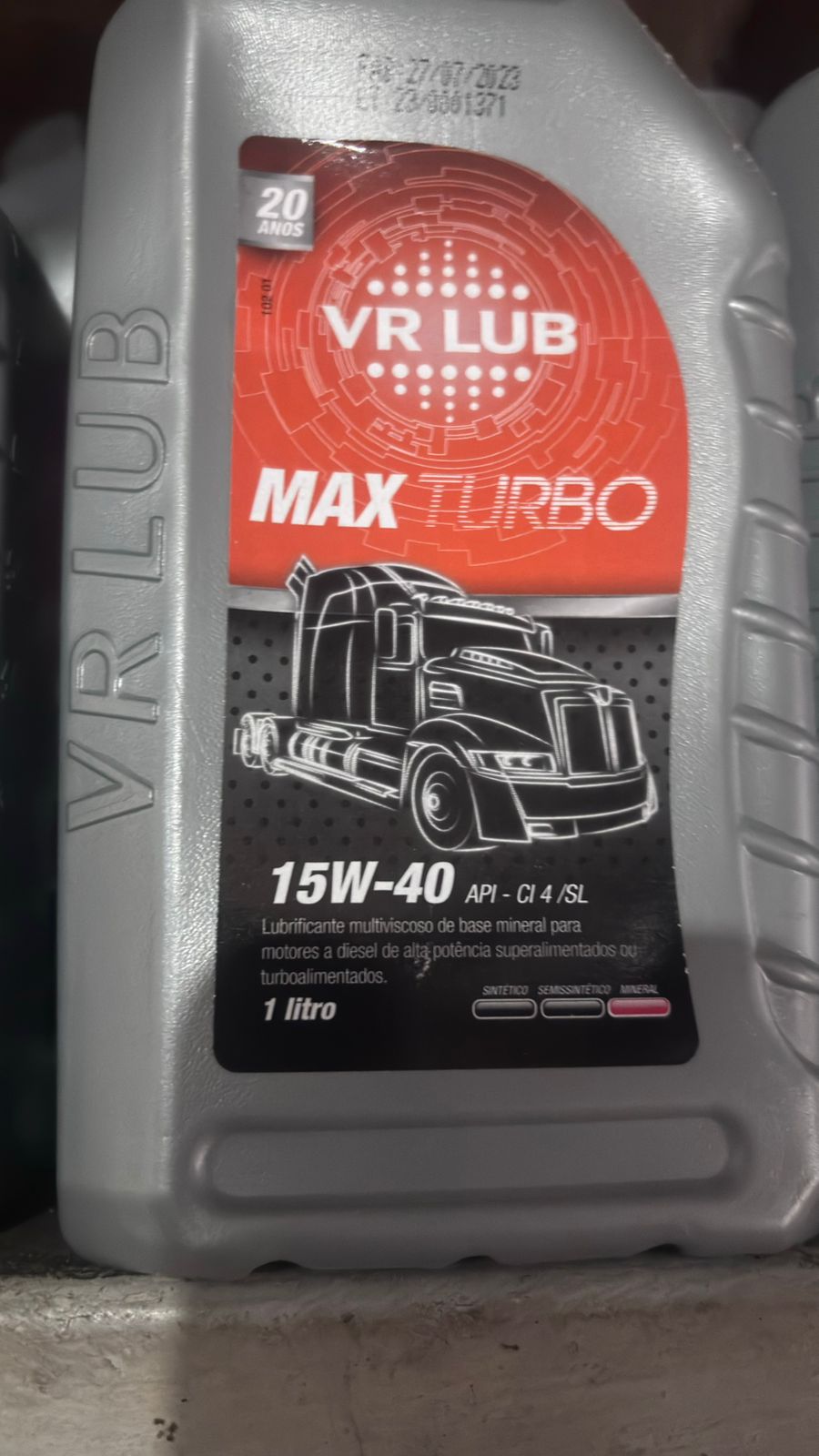 Óleo Lubrificante Motor Diesel -1l- 15w40 Max Turbo - Vr Lub - Imagem 2