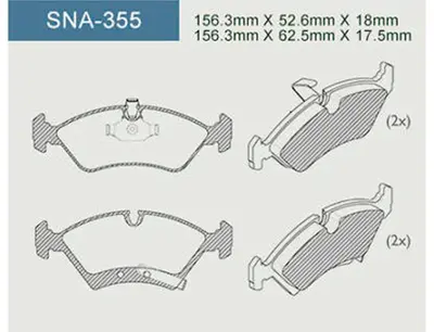 Sna-355 pastilha de freio dianteira meriva zafira - Speed brake